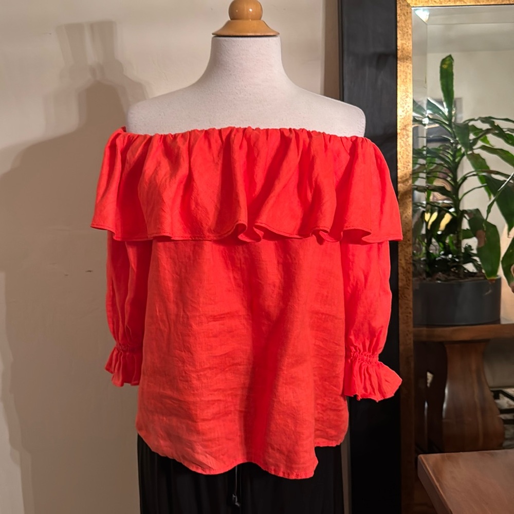 Trina Turk Out of Office NWT linen top